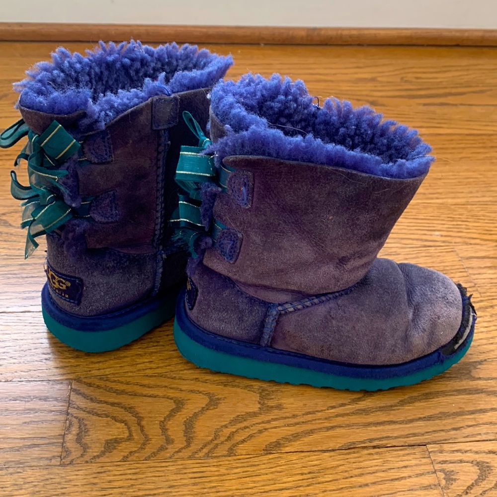 Ugg Bailey bow bloom purple toddler boots